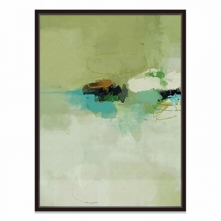 Touch of Ollive and Sage Hues Abstract Painting