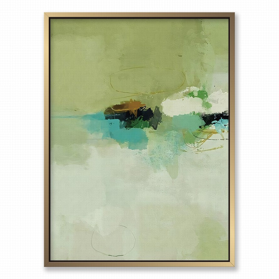 Touch of Ollive and Sage Hues Abstract Painting