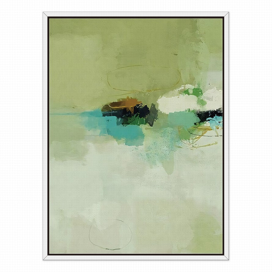 Touch of Ollive and Sage Hues Abstract Painting