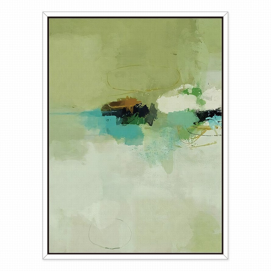 Touch of Ollive and Sage Hues Abstract Painting