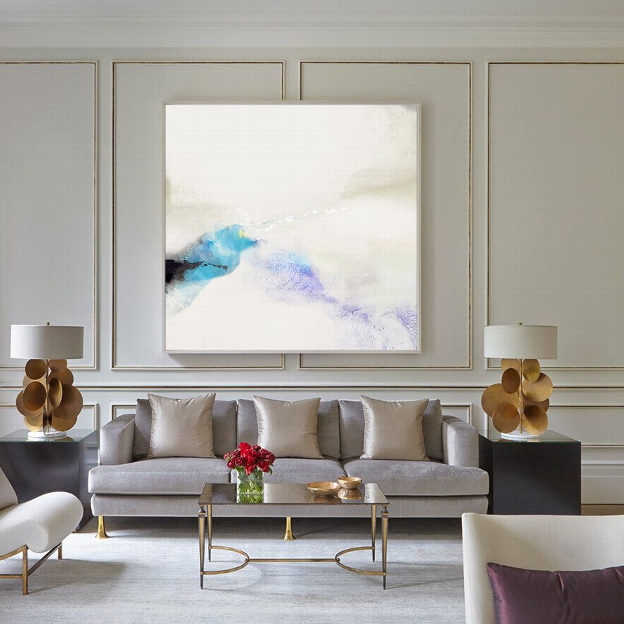 Simplicity in White and a Splash of Blue Hues