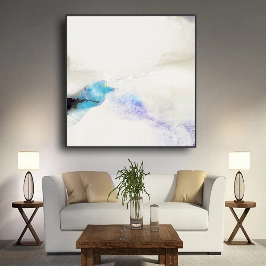 Simplicity in White and a Splash of Blue Hues