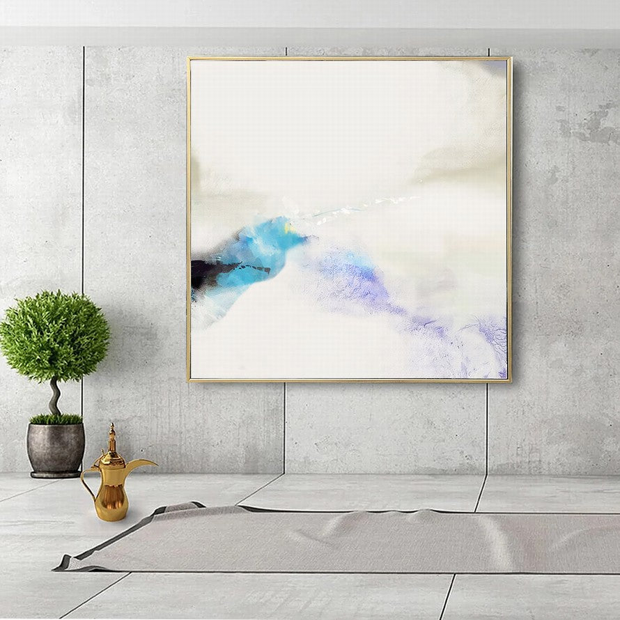 Simplicity in White and a Splash of Blue Hues