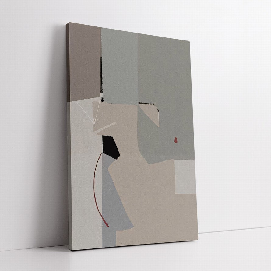 Nude Tones of Color Splash of Abstract Painting