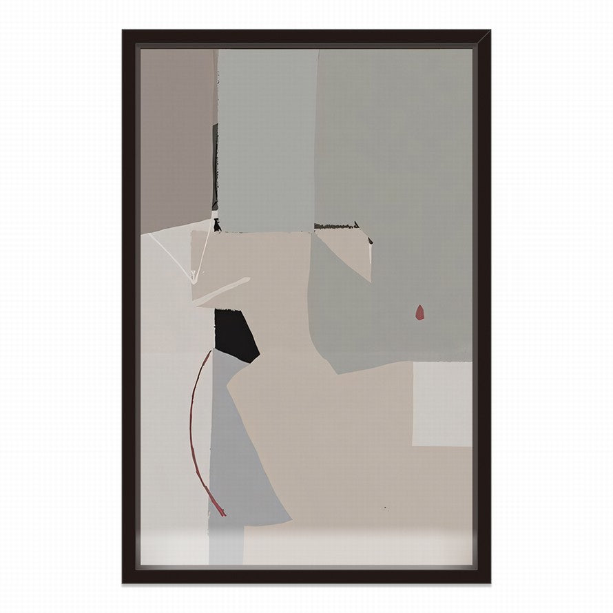 Nude Tones of Color Splash of Abstract Painting