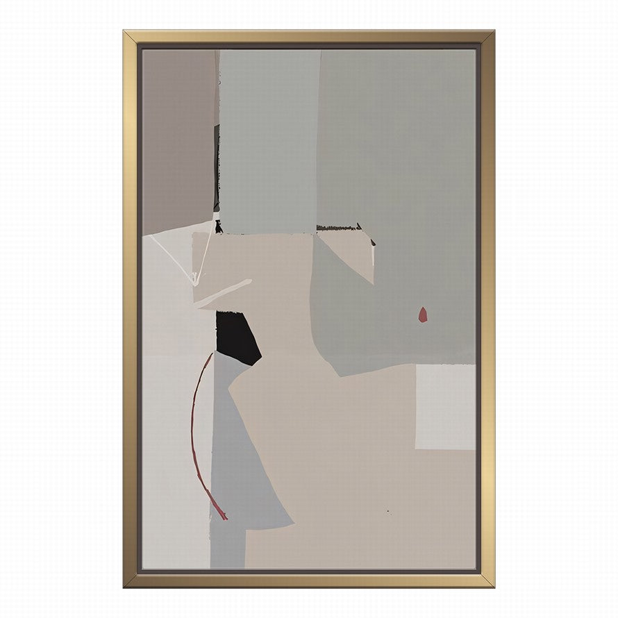 Nude Tones of Color Splash of Abstract Painting