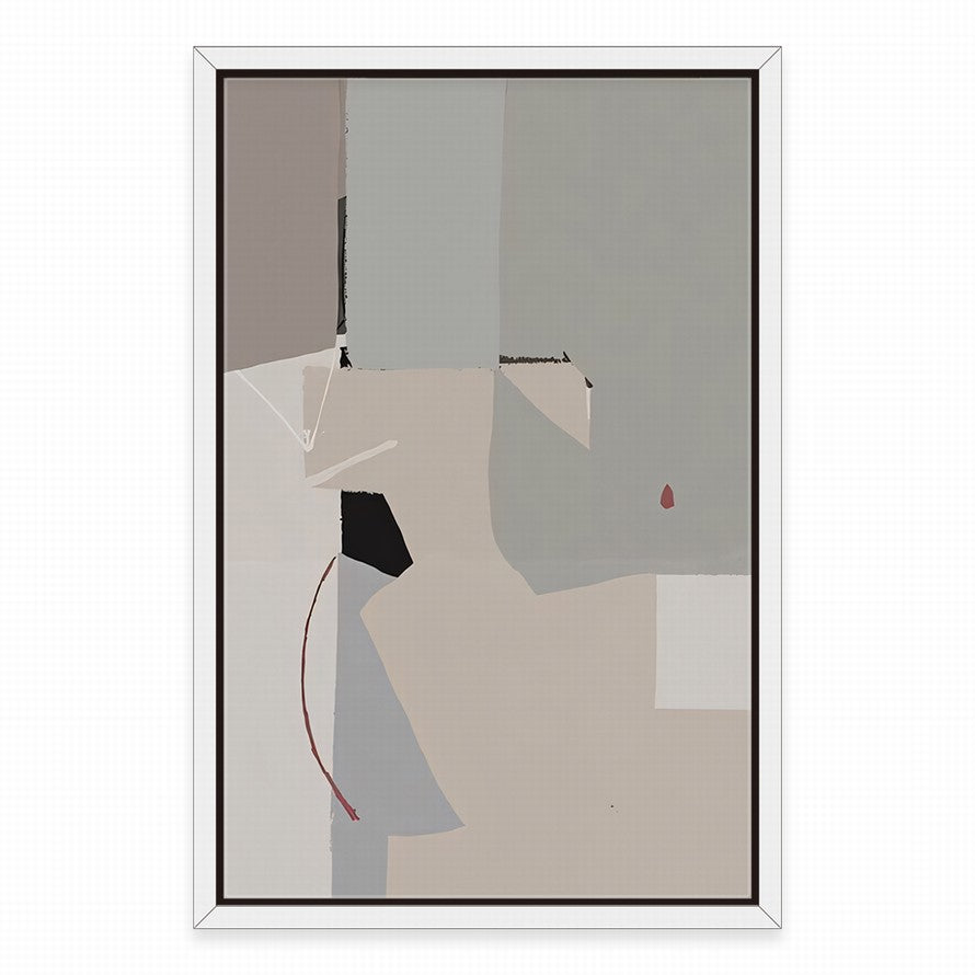 Nude Tones of Color Splash of Abstract Painting