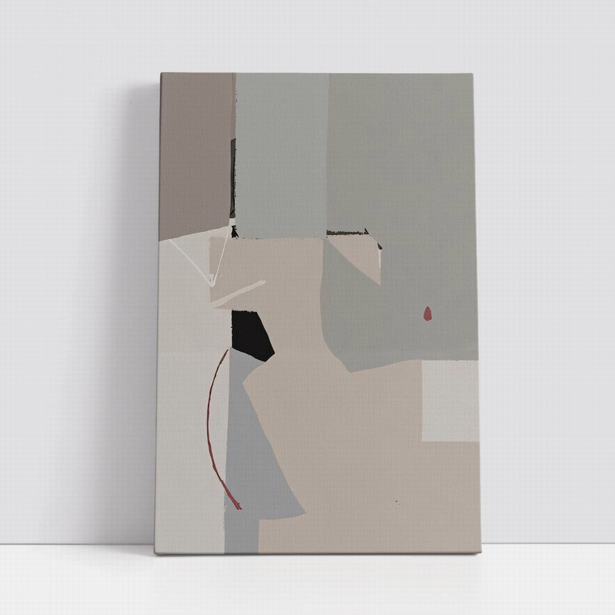 Nude Tones of Color Splash of Abstract Painting