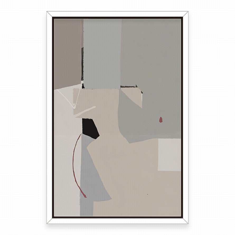 Nude Tones of Color Splash of Abstract Painting