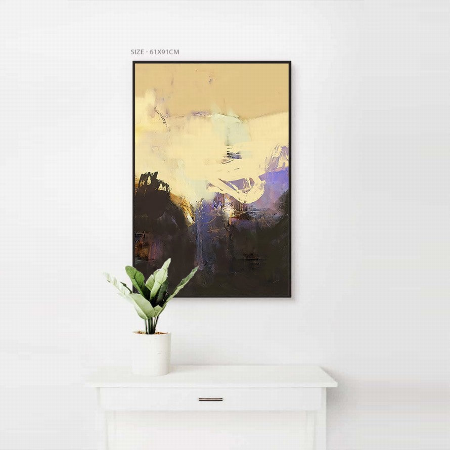 Yellow - Gold Ablaze Hues Abstract Painting