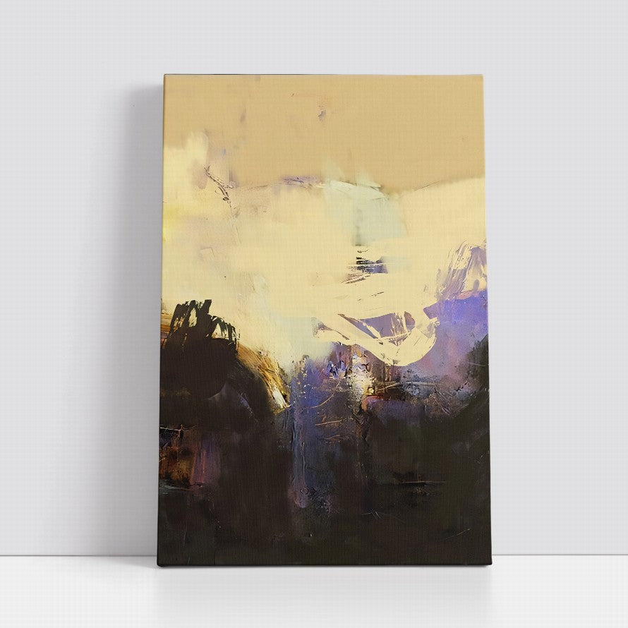 Yellow - Gold Ablaze Hues Abstract Painting