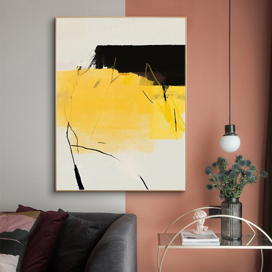 Black and Yellow Combination Canvas