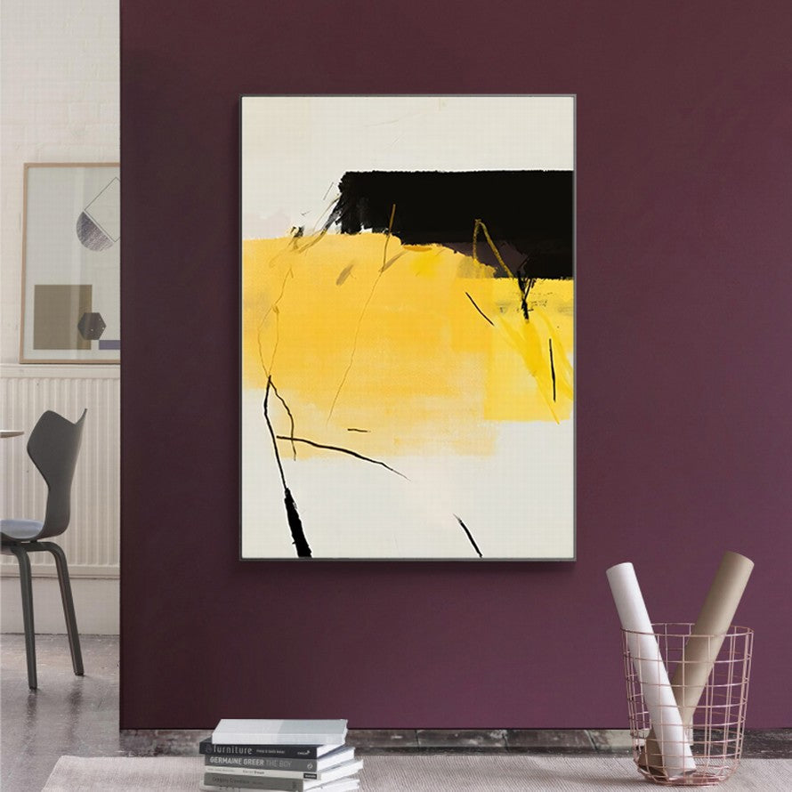Black and Yellow Combination Canvas