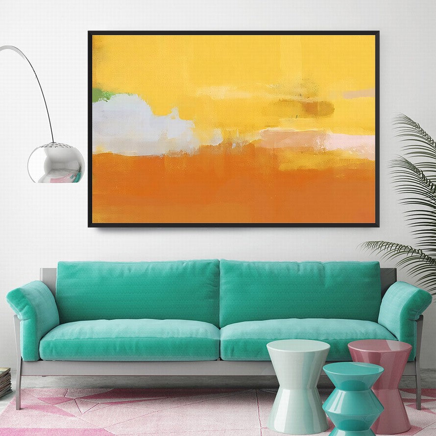 Powerful Yellow, Orange and White Splash Abstract