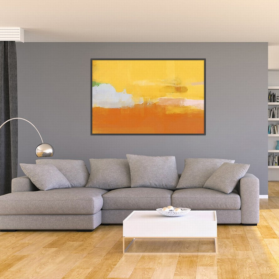 Powerful Yellow, Orange and White Splash Abstract