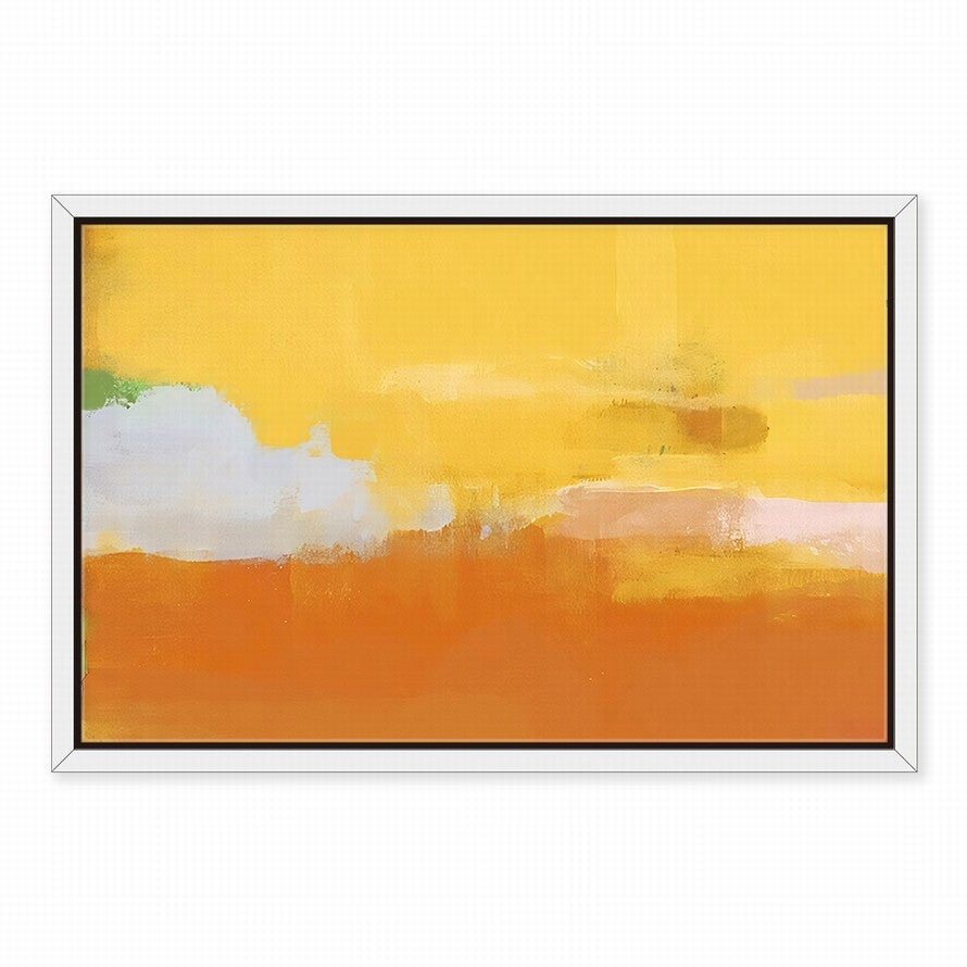 Powerful Yellow, Orange and White Splash Abstract