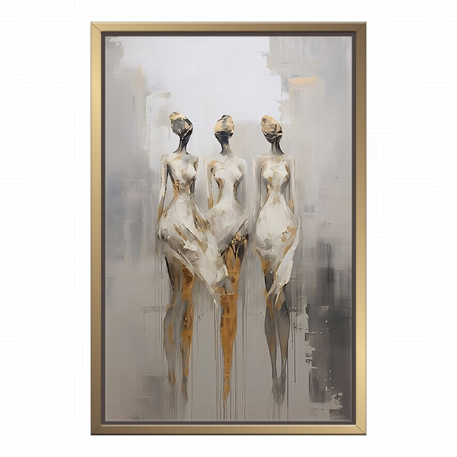 Ebony and Ivory Intertwined Canvas