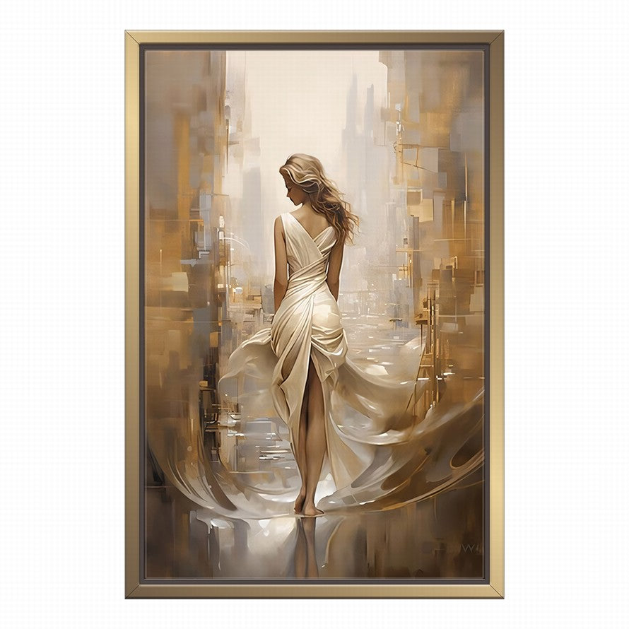 Elegance in Beige Solitude Canvas