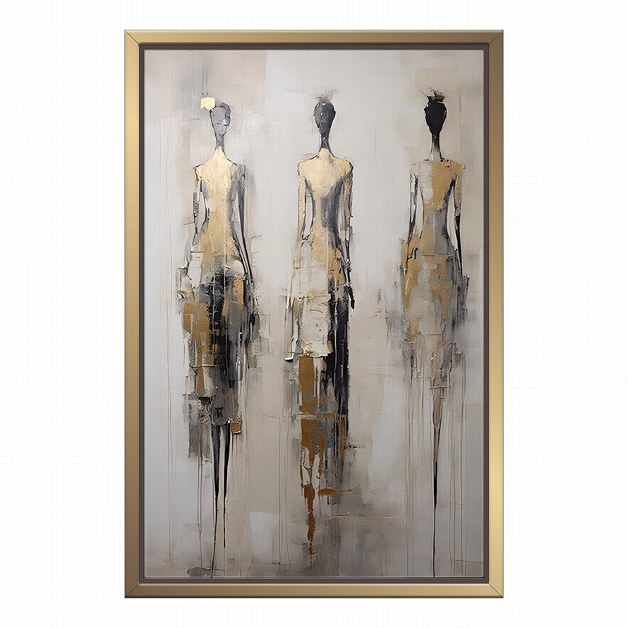 Elegance in Gilded Serenity Canvas