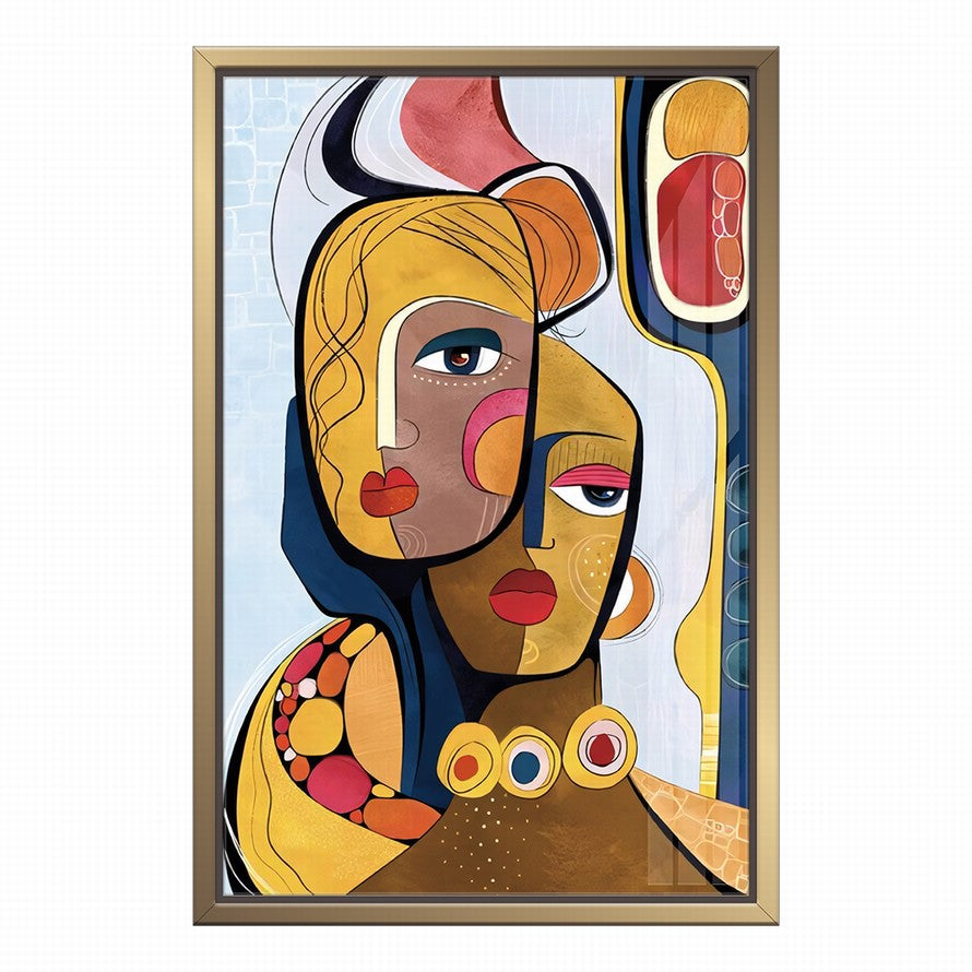 Eclectic Illustration of a Woman's Face