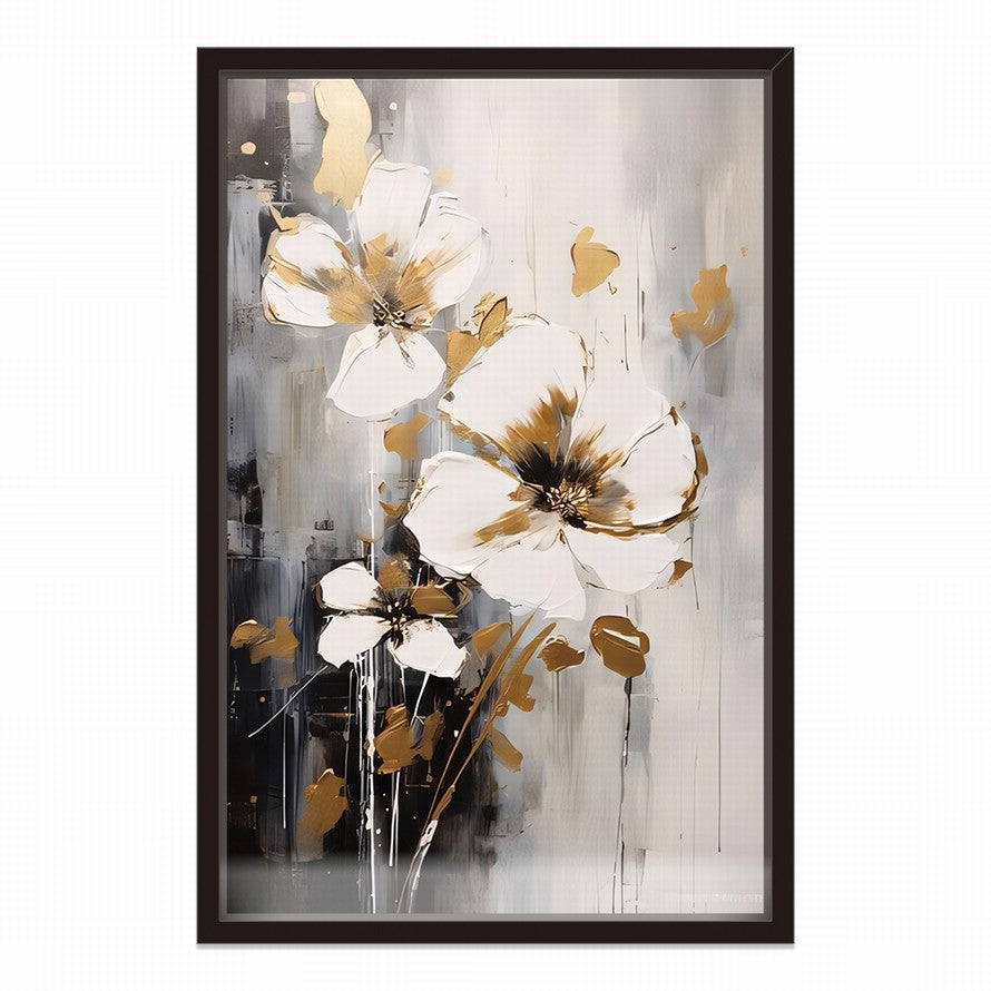 Beautiful in White Flower Canvas