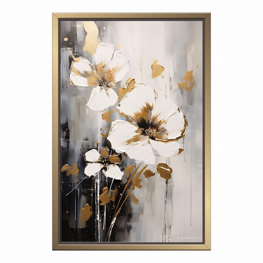Beautiful in White Flower Canvas
