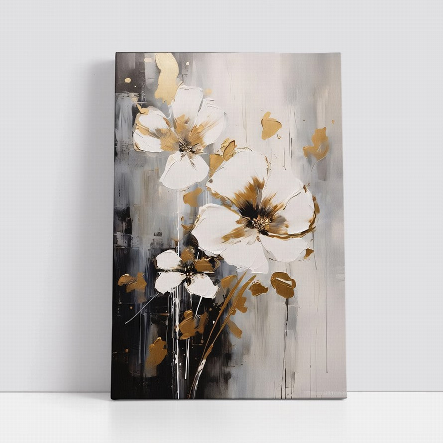 Beautiful in White Flower Canvas