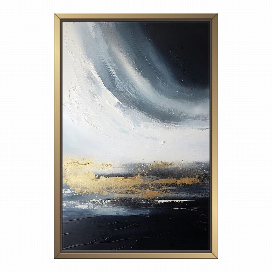 Soft Tones of Black and Blue Canvas