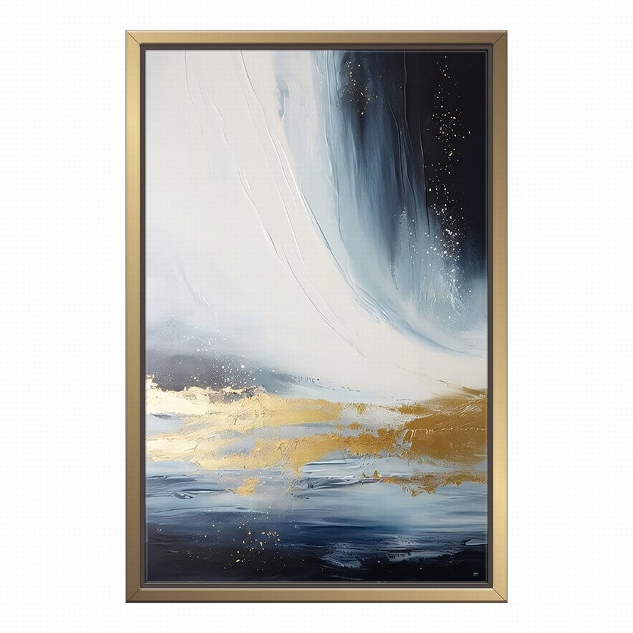 Golden Gleams in Grey Canvas