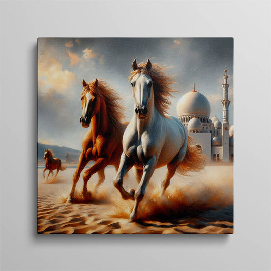 Synchronized Elegance Galloping Silhouettes