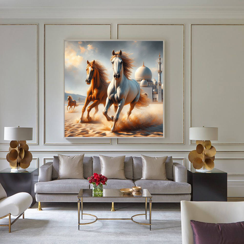 Synchronized Elegance Galloping Silhouettes