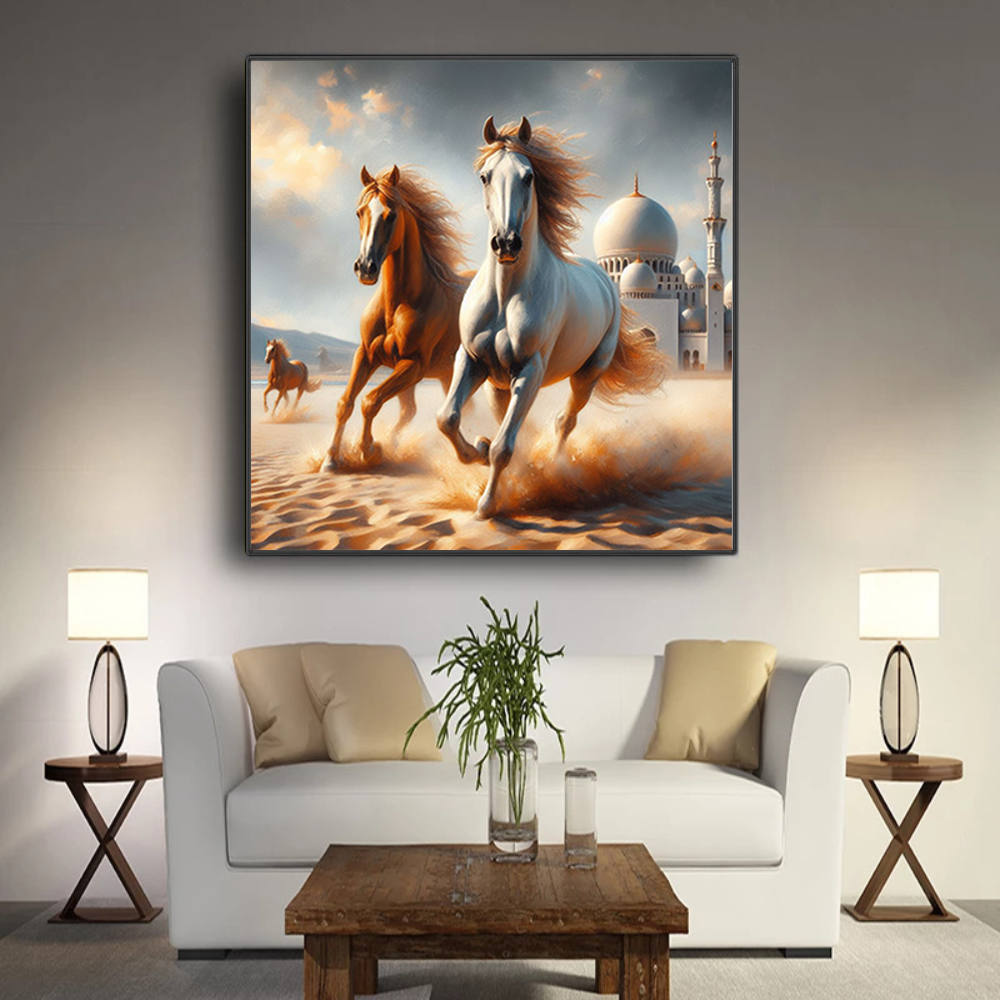 Synchronized Elegance Galloping Silhouettes