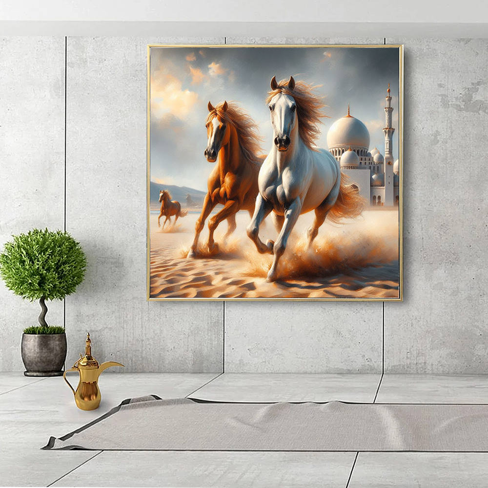 Synchronized Elegance Galloping Silhouettes