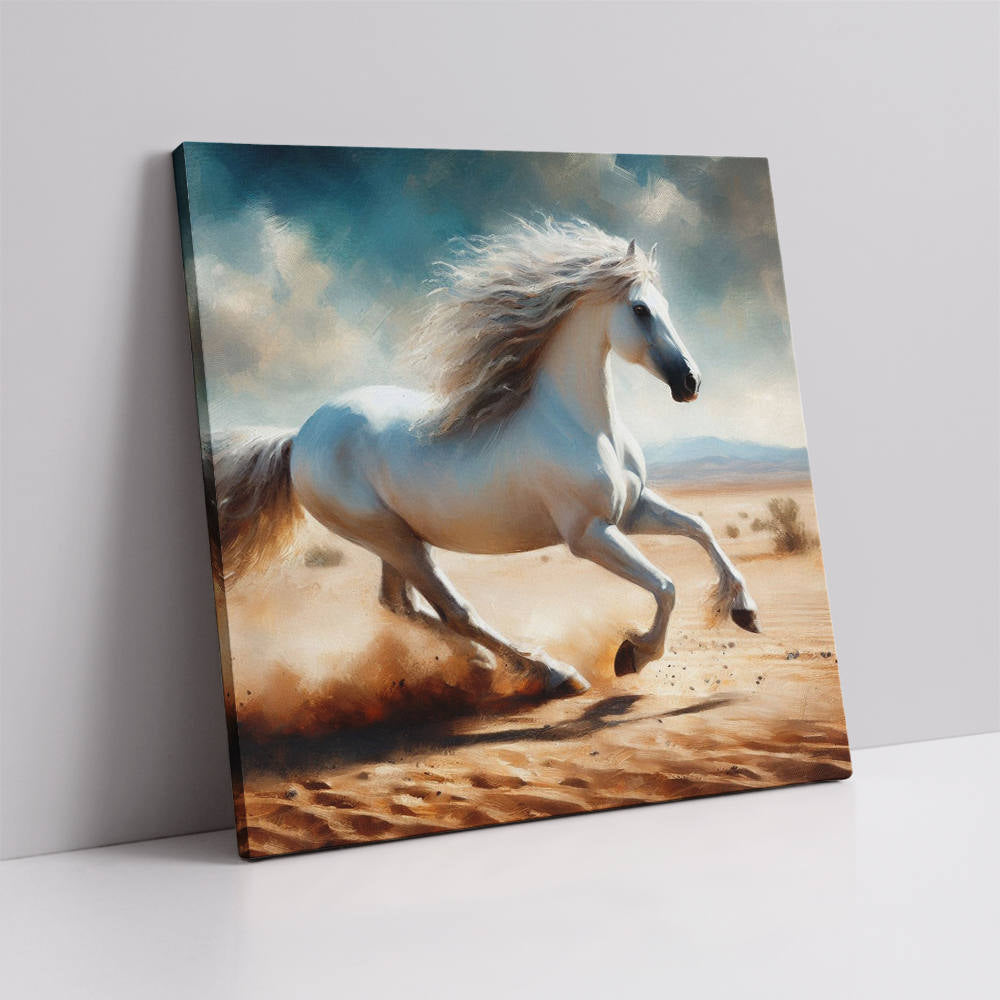 A Majestic White Horses Dynamic Wall Art