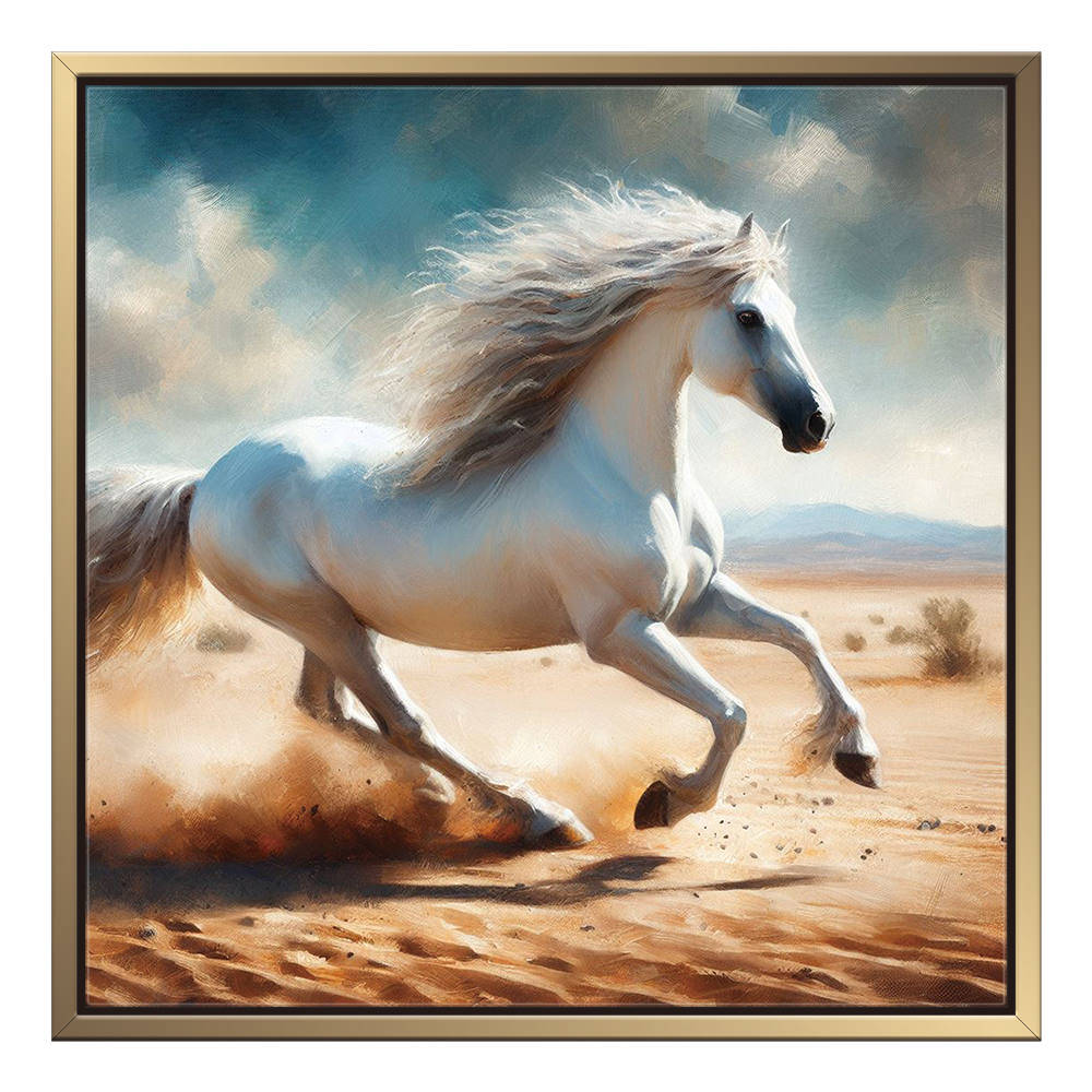 A Majestic White Horses Dynamic Wall Art