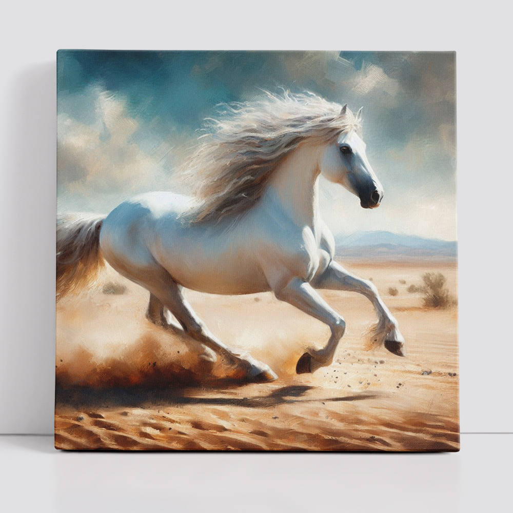 A Majestic White Horses Dynamic Wall Art