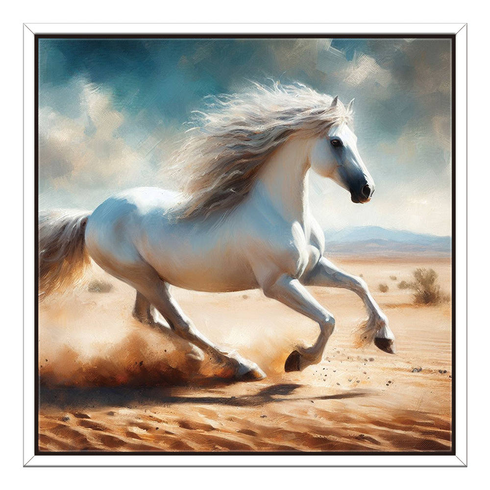 A Majestic White Horses Dynamic Wall Art