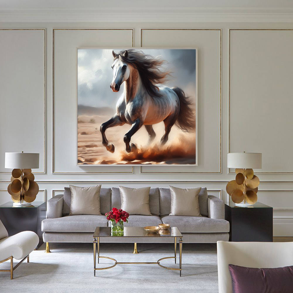 Desert Dash Wild Horse Canvas