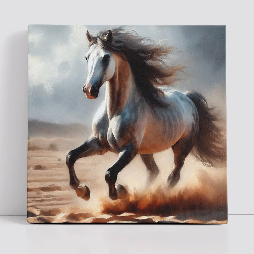 Desert Dash Wild Horse Canvas