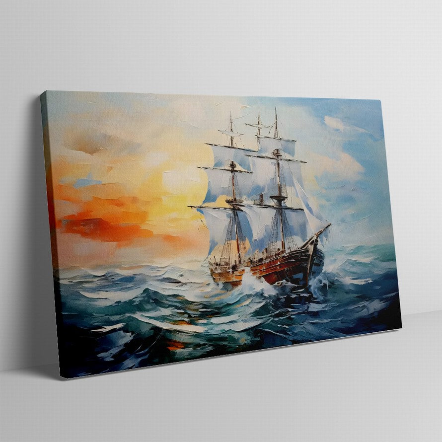Adrift on Silent Waters Sailboat Canvas