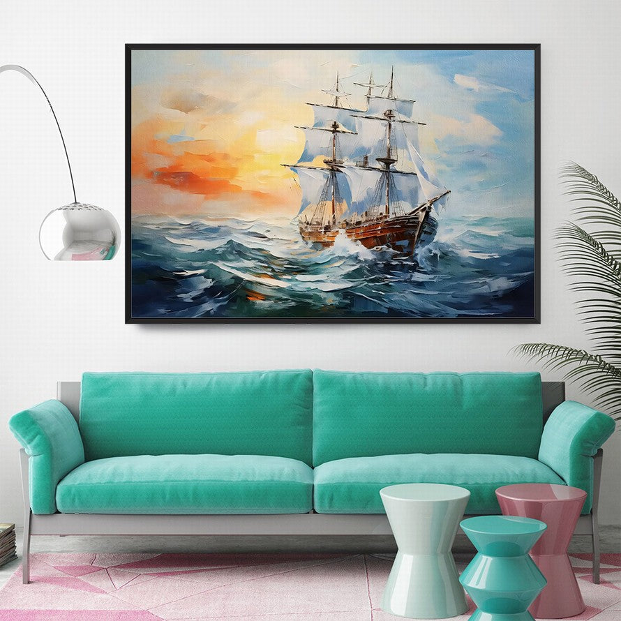 Adrift on Silent Waters Sailboat Canvas