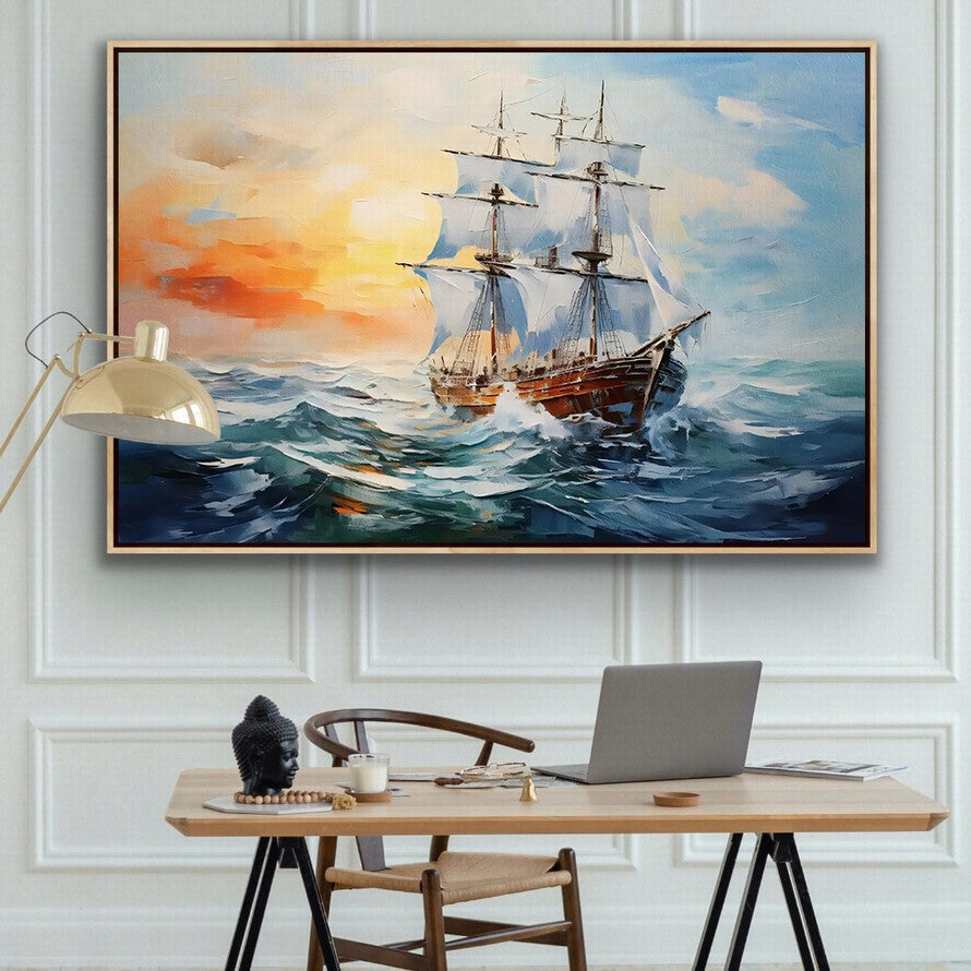 Adrift on Silent Waters Sailboat Canvas