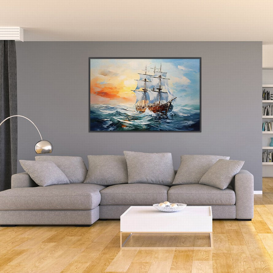 Adrift on Silent Waters Sailboat Canvas