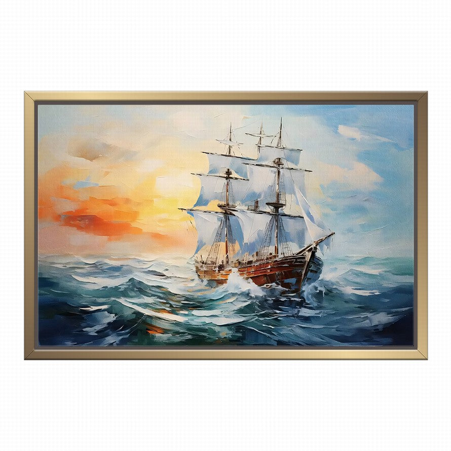 Adrift on Silent Waters Sailboat Canvas