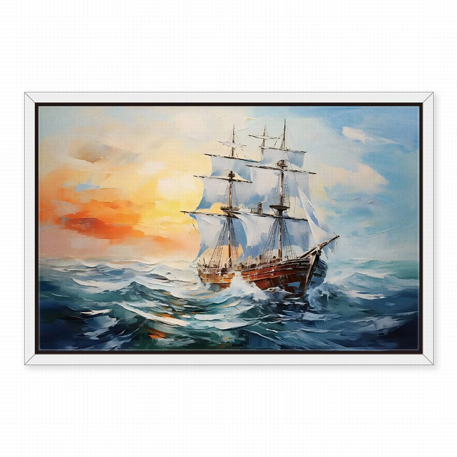Adrift on Silent Waters Sailboat Canvas
