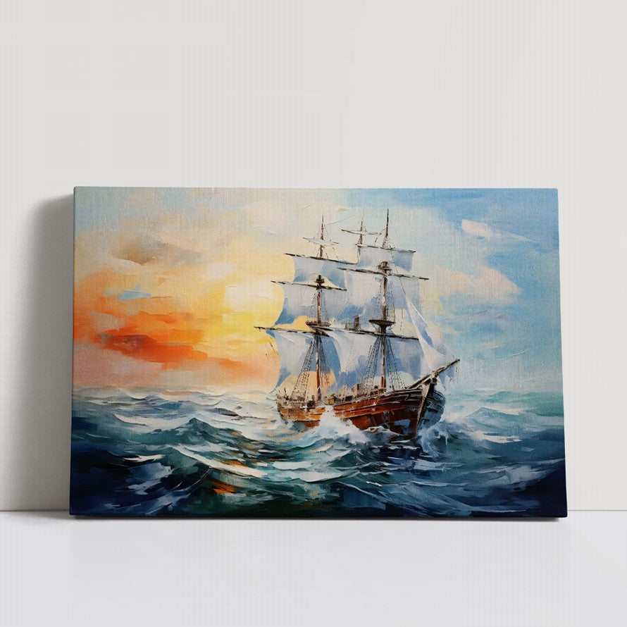 Adrift on Silent Waters Sailboat Canvas
