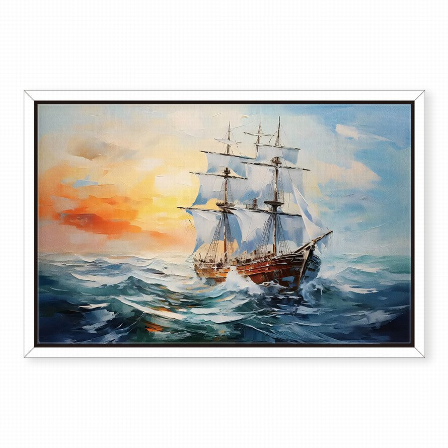 Adrift on Silent Waters Sailboat Canvas