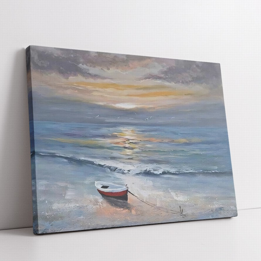 Sailing into Sunset Dreams Oil Canvas