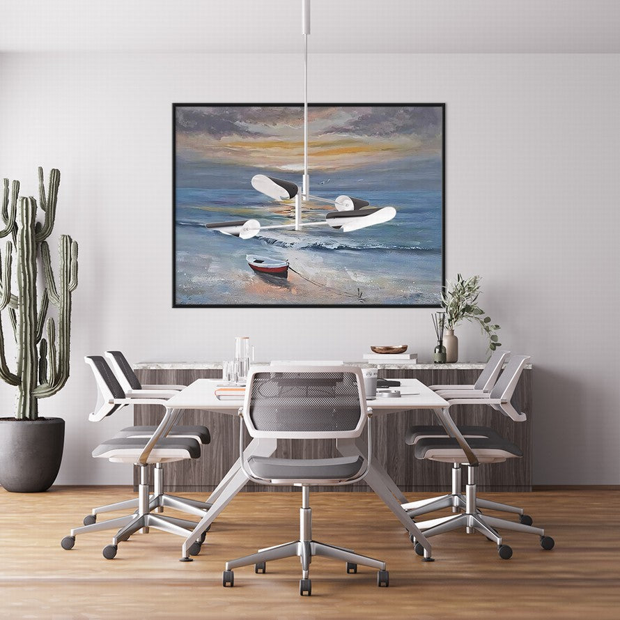 Sailing into Sunset Dreams Oil Canvas