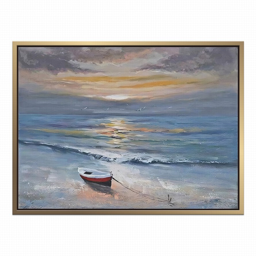 Sailing into Sunset Dreams Oil Canvas